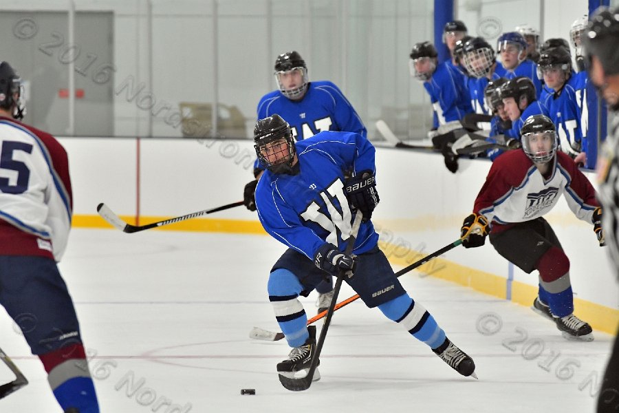 Wheaton College Men\'s Ice Hockey vs Middlesex Community College. - Photo By: KEITH NORDSTROM